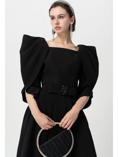Square Neck Pleated Blouse