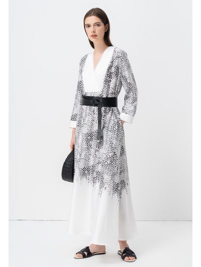 Printed Long Sleeves Maxi Dress