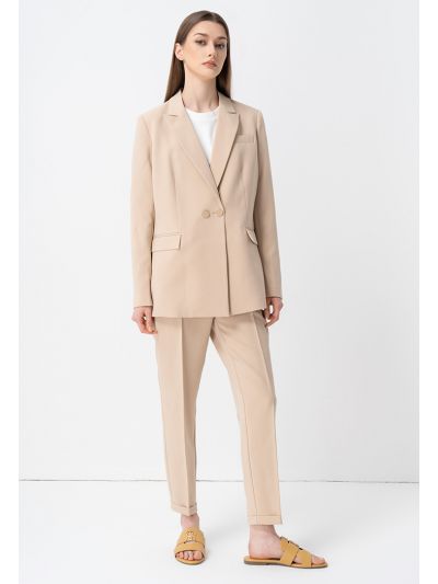 Peg Leg High Waist Trouser