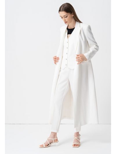Single Breasted Notched Collar Jacket