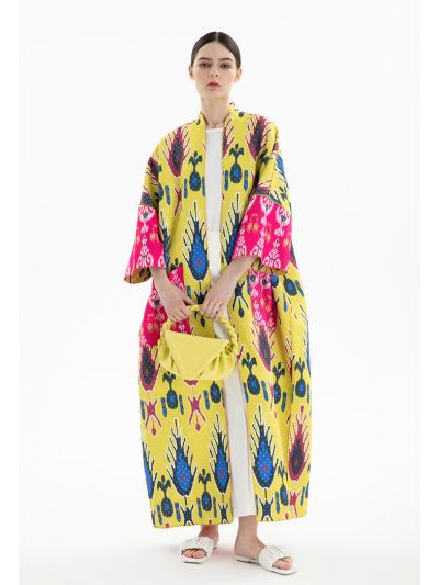 Multicolored Printed Maxi Abaya -Sale