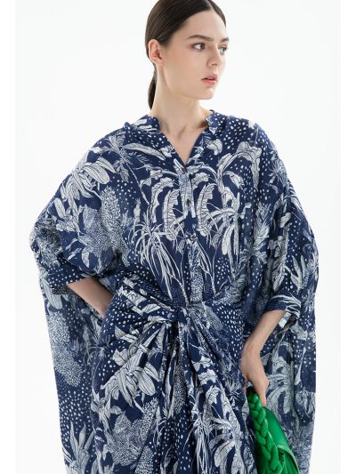 Allover Printed High Low Shirt -Sale
