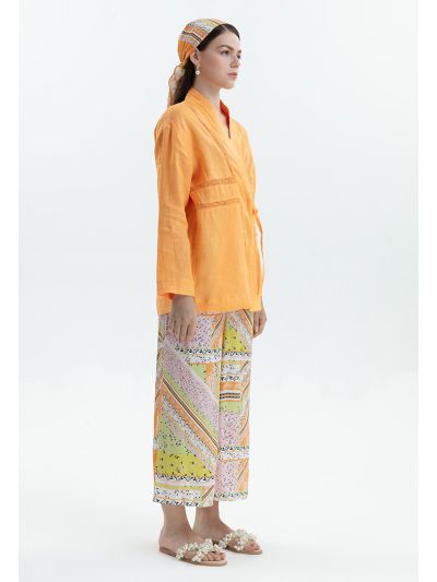 Textured Ditsy Printed Trousers -Sale
