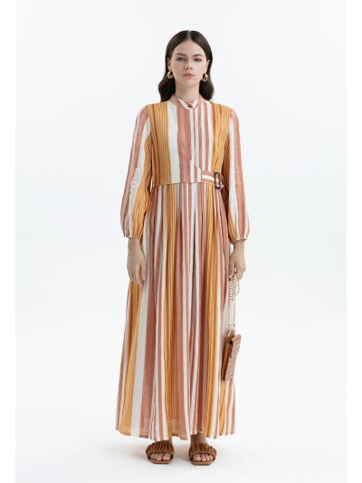 Multicolor Striped Maxi Dress -Sale