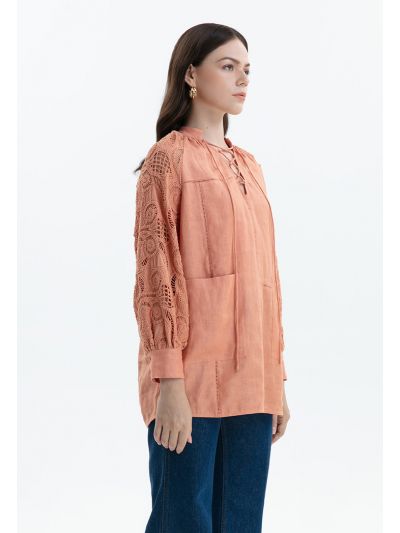 Crochet Pattern Tie Up Blouse -Sale