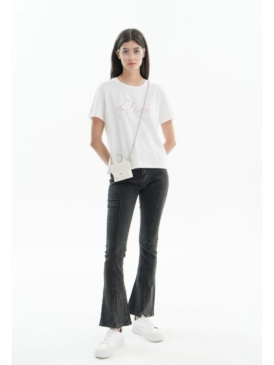 Solid Denim Jeans -Sale