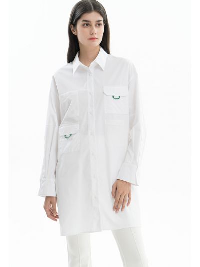 Multi Pocket Solid Shirt -Sale
