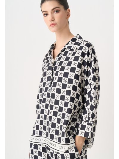 Printed Monogram Long Sleeves Shirt