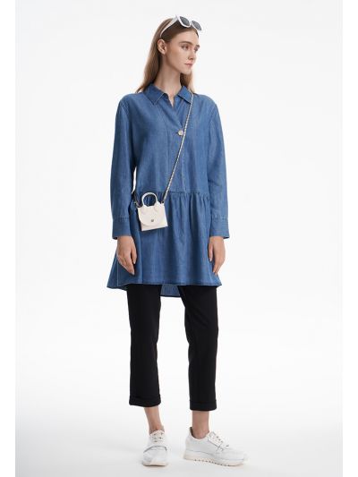 Solid Mid-Rise Pants with Pockets