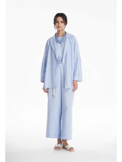 Baggy Wide Leg Solid Trouser -Sale
