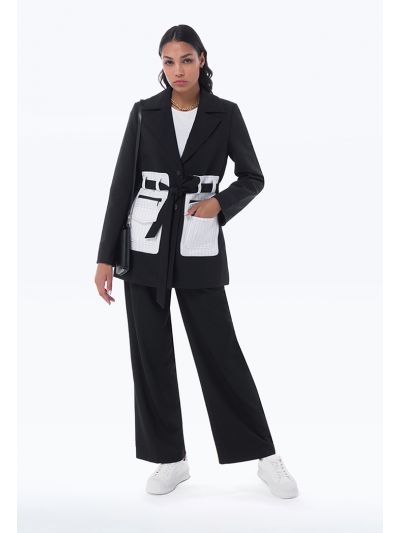 High Rise Straight Cut Front Pleats Formal Trousers -Sale