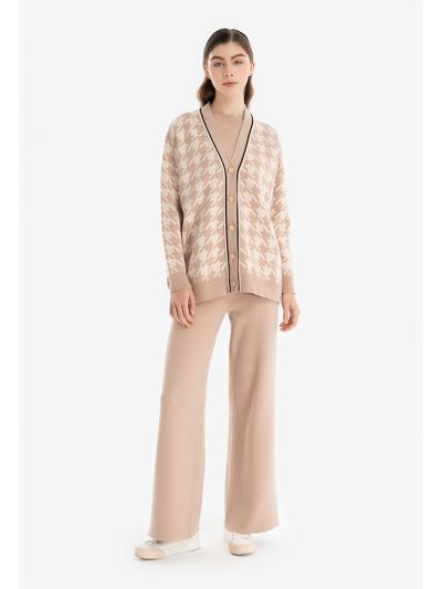 Solid Wide Elasticated Hem Waist Trouser -Sale
