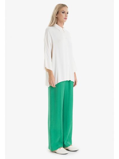 Solid Basic Wide Flared Leg Trouser -Sale