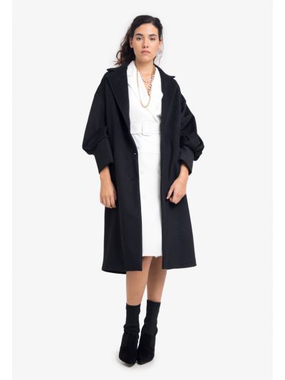 Solid Trench Midi Coat -Sale
