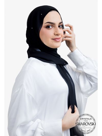 Dazzling Crystal Embellished Hijab