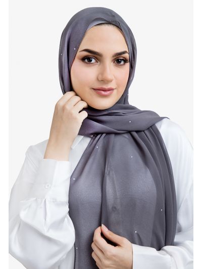 Dazzling Crystal Embellished Hijab