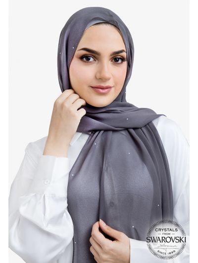 Dazzling Crystal Embellished Hijab