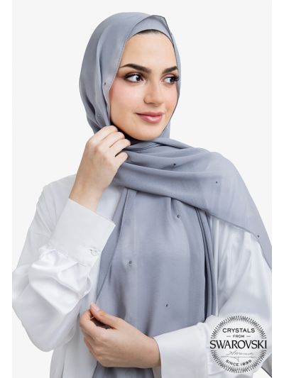 Dazzling Crystal Embellished Hijab