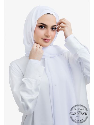 Dazzling Crystal Embellished Hijab