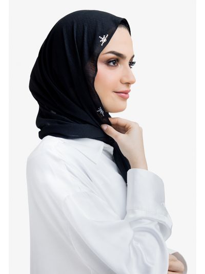 Sparkling Crystal Embellished Hijab