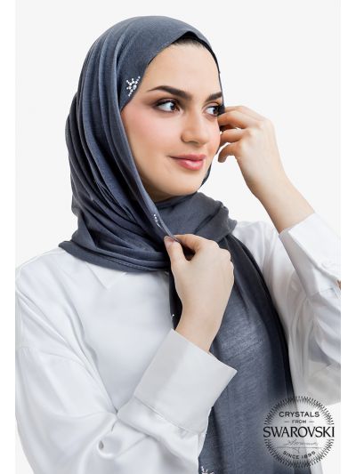 Sparkling Crystal Embellished Hijab