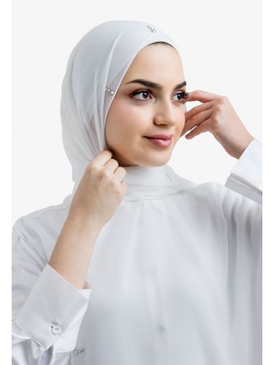 Rhinestones Embellished Hijab