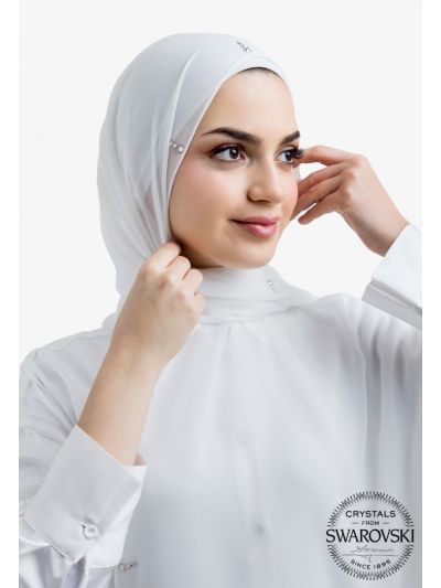 Rhinestones Embellished Hijab
