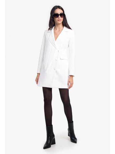 Double Breasted Fringe Blazer
