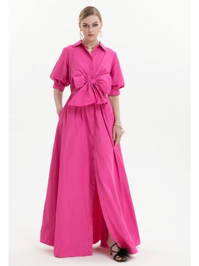 Front Knot Maxi Dress