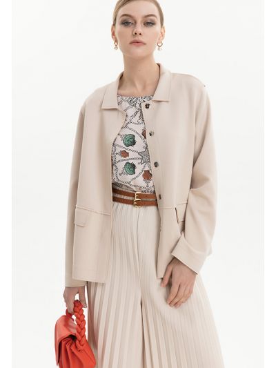 Raw Edge Classic Solid Jacket -Sale