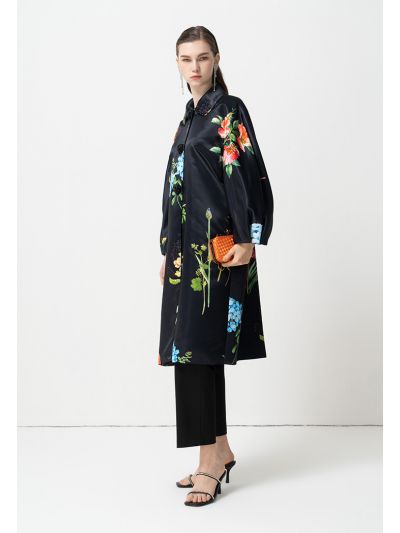 Printed Floral Long Sleeves Jacket