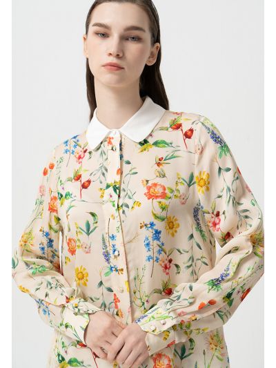 Printed Club Collar Shirt