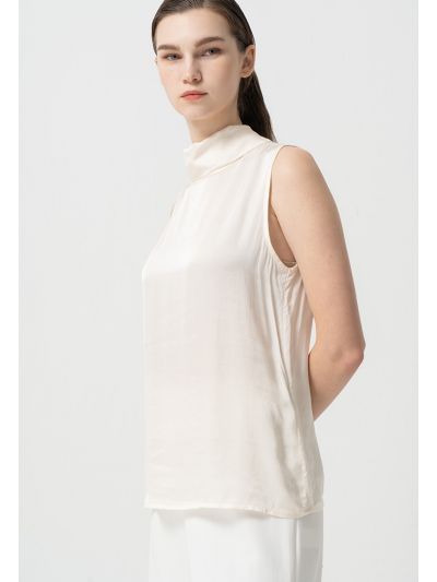 Soft Solid Sleeveless Loose Blouse -Sale