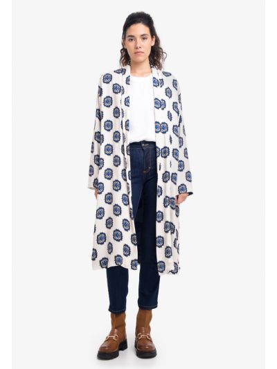 Printed All Over Multicolored Open Abaya -Sale