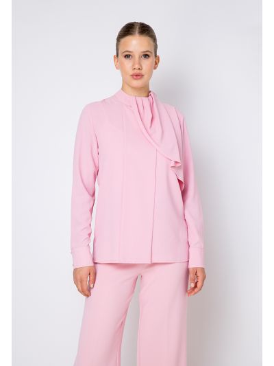 Long Sleeves Solid Blouse