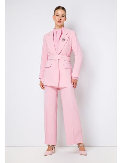 Wide Leg Solid Trouser