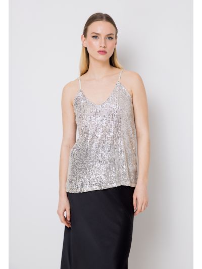 Sleeveless Sequin Top