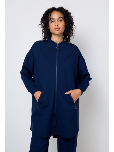  Drop Shoulder Oversized Full Zip Jacket