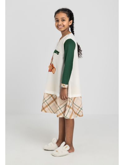 Plaid Textured Sleep Dress