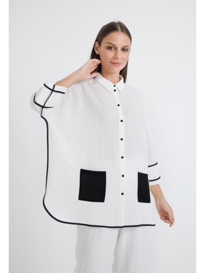 Solid Button Up Long Sleeve Shirt