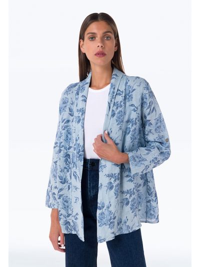 Shawl Lapel Floral Blazer -Sale