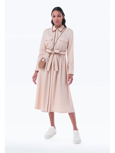 Multi Toned Tencel Midi Dress -Sale