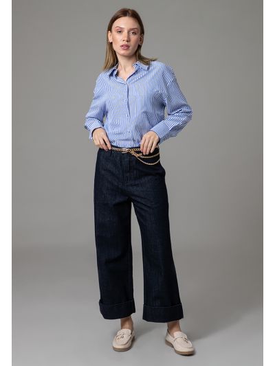 Straight Leg Denim Pants