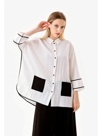 Solid Button Up Long Sleeve Shirt