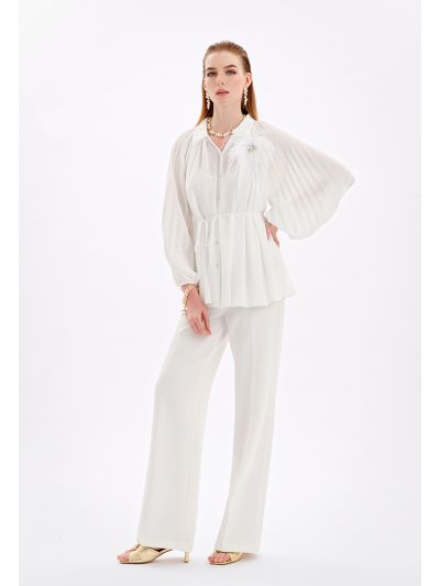 High Waist Wide Legs Trousers -Sale