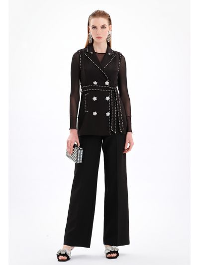 High Waist Wide Legs Trousers -Sale