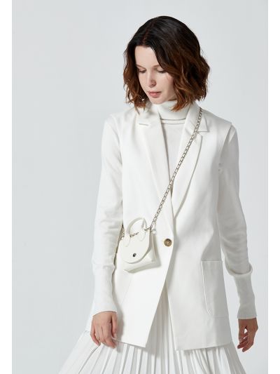 Sleeveless Solid Gilet Jacket