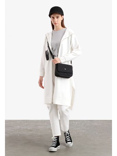 Solid Hi-Rise Tapered Leg Trouser  -Sale