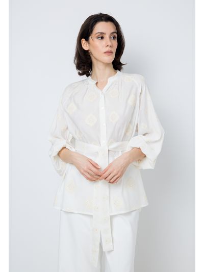 Solid Embroidered Long Sleeves Shirt