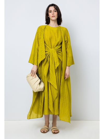 Striped Long Sleeves Maxi Abaya